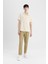 Konik Kesim Çift Paça Twill Pantolon Taş 1