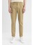 Konik Kesim Çift Paça Twill Pantolon Taş 4