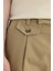 Konik Kesim Çift Paça Twill Pantolon Taş 5