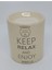 Keep Calm Buhurdanlık Krem Rengi Vanilya Aromalı 3'lü Set 1