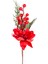 Yılbaşı Çiçeği Pike Berry Puansetyalı Kırmızı-Yeşil 27 Cm. 1