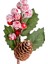 Yılbaşı Çiçeği Pike Karlı Berry Kozalaklı Kırmızı-Yeşil 28 Cm. 2