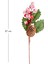 Yılbaşı Çiçeği Pike Karlı Berry Kozalaklı Kırmızı-Yeşil 28 Cm. 3