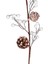 Yılbaşı Çiçeği Pike Kar Efektli Berry Kozalaklı Beyaz 70 Cm. 2