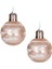 Yılbaşı Topu Ampul LED Işıklı Gold Simli 2'li Paket Şampanya 7 Cm. 1