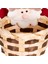 Yılbaşı Süsü Sepet Noel Baba Figürlü Kahverengi-Kırmızı 10X11 Cm. 3