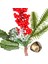 Yılbaşı Çiçeği Karlı Pike Berry Çanlı Kırmızı-Yeşil 30 Cm. 2
