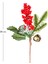 Yılbaşı Çiçeği Karlı Pike Berry Çanlı Kırmızı-Yeşil 30 Cm. 3