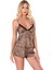 Modlive Leopar Saten Babydoll Şort Takımı 2