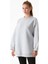 Basic Bisiklet Yaka Oversize Sweatshirt 1