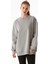 Basic Bisiklet Yaka Oversize Sweatshirt 1