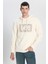 Regular Fit Normal Kesim Kapüşonlu Ekru Sweatshirt 1