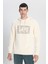 Regular Fit Normal Kesim Kapüşonlu Ekru Sweatshirt 2