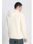 Regular Fit Normal Kesim Kapüşonlu Ekru Sweatshirt 5