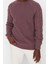 Erkek Moda Şık Regular Bisiklet Yaka Uzun Kol Saç Örgü Gül Unisex Regular Fit Detaylı Triko Kazak 1