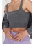 Kadın Moda Şık Crop Bisiklet Yaka Uzun Kol Düz Crop Yumuşak Dokulu Bluz-Hırka Triko Takım 3