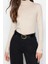Kadın Moda Şık Regular Balıkçı Yaka Uzun Kol Düz Premium Iplik Özel Iplik Basic Triko Kazak 5