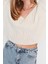 Kadın Moda Şık Crop V Yaka Uzun Kol Düz Yünlü Geniş Kalıp Crop Basic Triko Kazak 4