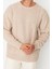 Erkek Moda Şık Regular Bisiklet Yaka Uzun Kol Saç Örgü Unisex Oversize Geniş Kalıp Lü Triko Kazak 4