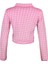 Kadın Moda Şık Crop Polo Yaka Uzun Kol Kazayağı Crop Yaka Detaylı Triko Hırka 1