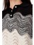 Kadın Moda Şık Crop Polo Yaka Uzun Kol Renk Bloklu Crop Mücevher Düğmeli Triko Kazak 5