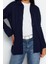 Kadın Moda Şık Tesettür Regular Polo Yaka Relaxed Ribana Triko Hırka 3
