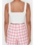 Kadın Moda Şık Crop Bisiklet Yaka Slim Crop Yumuşak Dokulu Bluz-Hırka Triko Takım 4