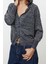 Kadın Moda Şık Regular V Yaka Oversize Premium Kalite Geniş Kalıp Simli Kapuşonlu Triko Hırka 2