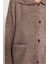 Kadın Moda Şık Regular Polo Yaka Oversize Geniş Kalıp Polo Yaka Buklet Triko Hırka 5