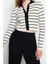 Kadın Moda Şık Crop Polo Yaka Slim Crop Polo Yaka Triko Hırka 3