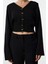 Kadın Moda Şık Crop V Yaka Slim V Yaka Crop Triko Hırka 1