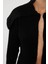 Kadın Moda Şık Crop Devrik Yaka Regular Süper Crop Yumuşak Dokulu Triko Hırka 5