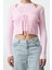 Kadın Moda Şık Crop V Yaka Slim Crop Bluz-Hırka Takım Triko Hırka 1