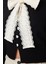 Kadın Moda Şık Crop Bisiklet Yaka Slim Crop Garnili Kurdele Fiyonk Detaylı Triko Hırka 5