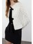 Kadın Moda Şık Crop Bisiklet Yaka Regular Crop Yumuşak Dokulu Kurdele Fiyonk Detaylı Triko Hırka 2