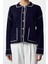 Kadın Moda Şık Regular Polo Yaka Regular Renk Bloklu Polo Yaka Triko Hırka 1