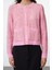 Kadın Moda Şık Crop Bisiklet Yaka Regular Crop Yumuşak Dokulu Bluz-Hırka Takım Triko Hırka 1