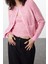 Kadın Moda Şık Crop Bisiklet Yaka Regular Crop Yumuşak Dokulu Bluz-Hırka Takım Triko Hırka 2