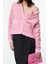 Kadın Moda Şık Crop Bisiklet Yaka Regular Crop Yumuşak Dokulu Bluz-Hırka Takım Triko Hırka 3
