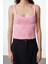 Kadın Moda Şık Crop Bisiklet Yaka Regular Crop Yumuşak Dokulu Bluz-Hırka Takım Triko Hırka 4