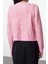Kadın Moda Şık Crop Bisiklet Yaka Regular Crop Yumuşak Dokulu Bluz-Hırka Takım Triko Hırka 5