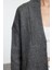 Kadın Moda Şık Midi Şal Yaka Oversize Geniş Kalıp Yumuşak Dokulu Triko Hırka 4
