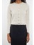 Kadın Moda Şık Crop Bisiklet Yaka Regular Crop Ceket Görünümlü Triko Hırka 4