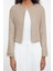 Kadın Moda Şık Crop Bisiklet Yaka Regular Crop Astarlı Payet Detaylı Ceket Görünümlü Triko Hırka 4