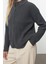 Kadın Moda Regular Dik Yaka Oversize Geniş Kalıp Yumuşak Dokulu Cep Detaylı Triko Hırka 3