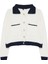 Kadın Moda Şık Regular Polo Yaka Oversize Buklet Polo Yaka Mont Görünümlü Triko Hırka 1