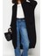 Kadın Moda Şık Uzun V Yaka Regular Maxi Basic Triko Hırka 2