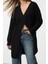 Kadın Moda Şık Midi V Yaka Regular Uzun Basic Triko Hırka 2