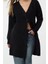 Kadın Moda Şık Midi V Yaka Regular Uzun Basic Triko Hırka 3