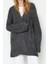 Kadın Modern Tarz Oversize V Yaka Midi Triko Hırka 3